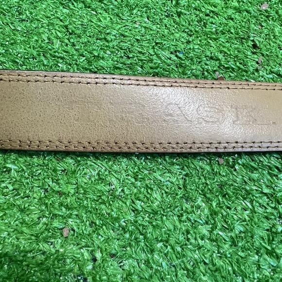 H.S. Trask Brown Genuine American Bison Leather Men's Belt Size 44 EUC Gallatin - Picture 9 of 9